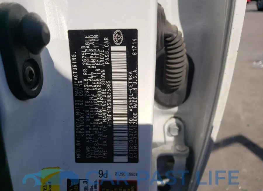 4T1BF1FK5HU675865# 10