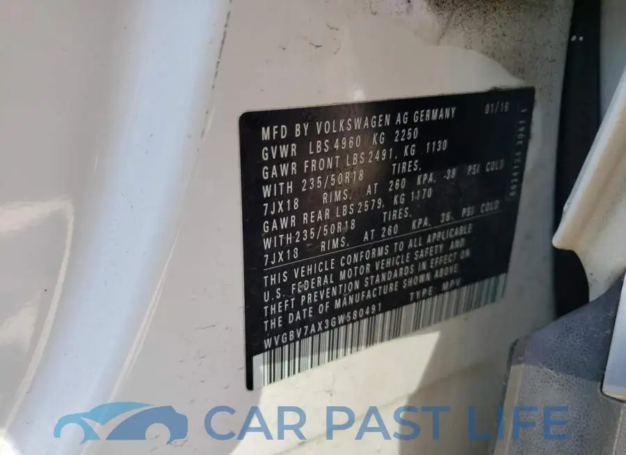 WVGBV7AX3GW580491# 10