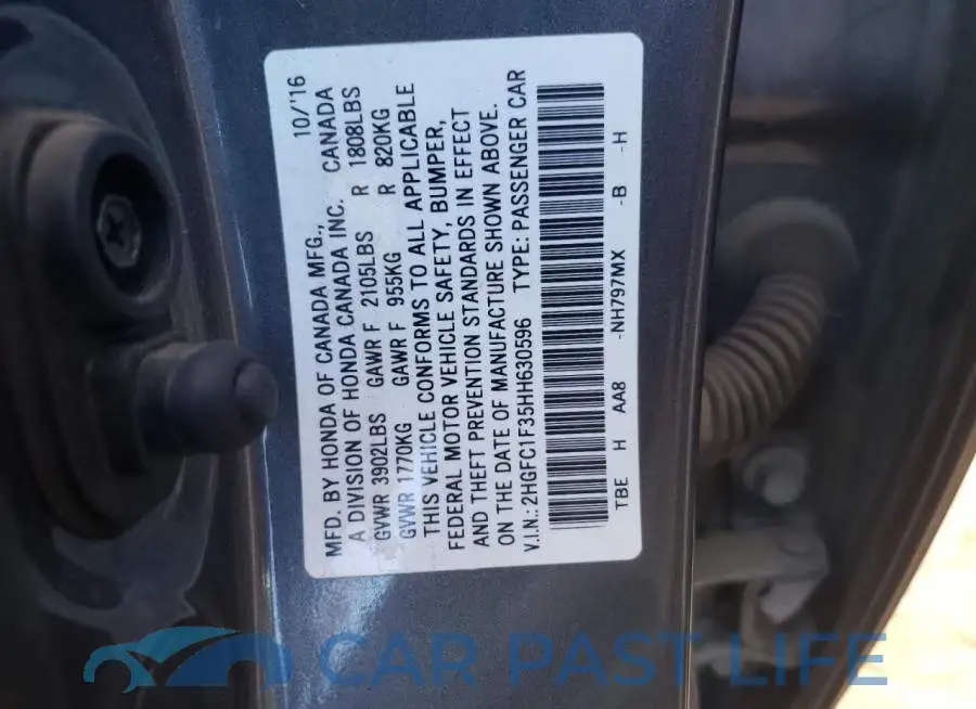 2HGFC1F35HH630596# 10