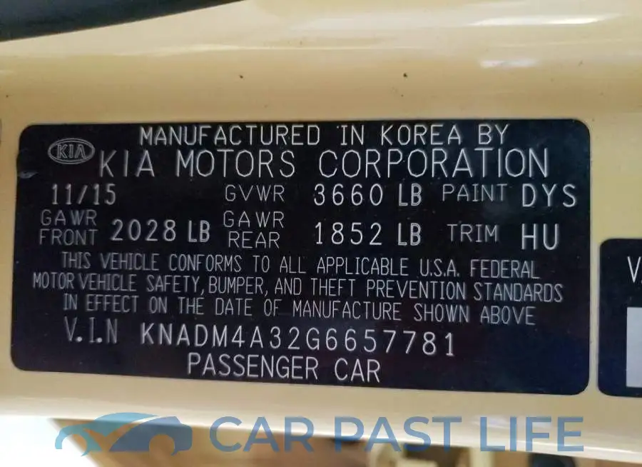 KNADM4A32G6657781# 10