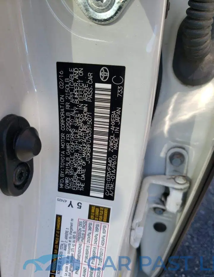 JTDKBRFU7G3515071# 10