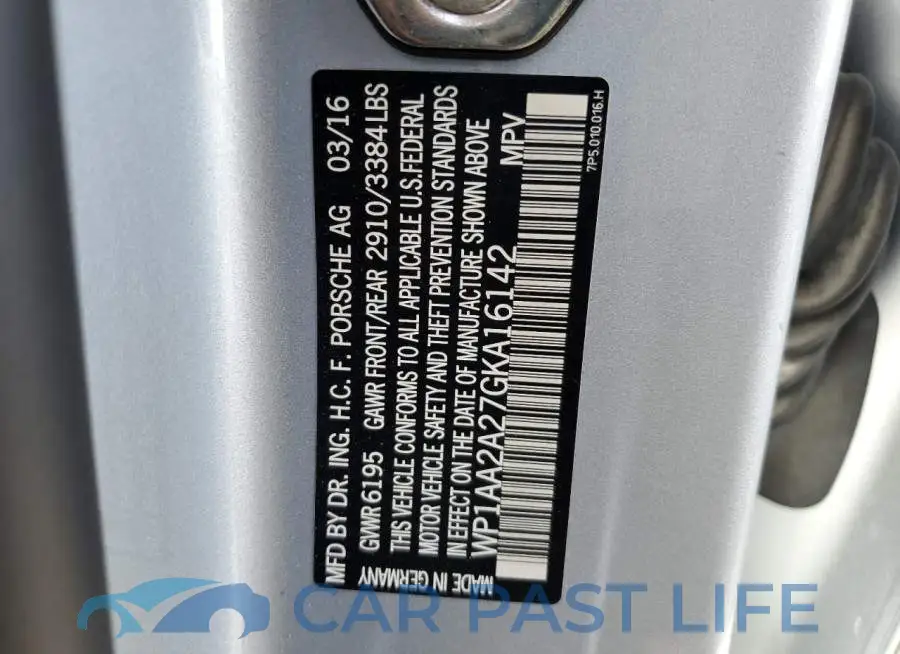 WP1AA2A27GKA16142# 10