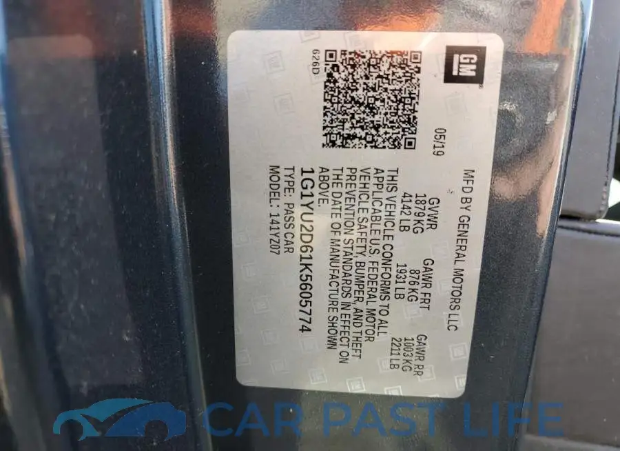 1G1YU2D61K5605774# 10
