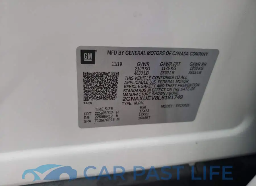 2GNAXUEV8L6181749# 10