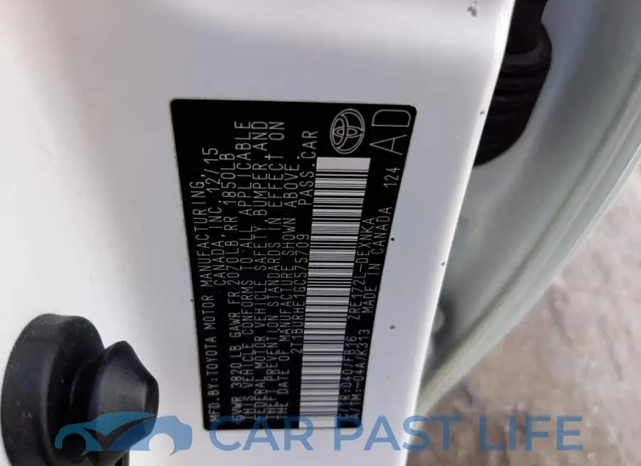 2T1BURHE1GC575709# 10