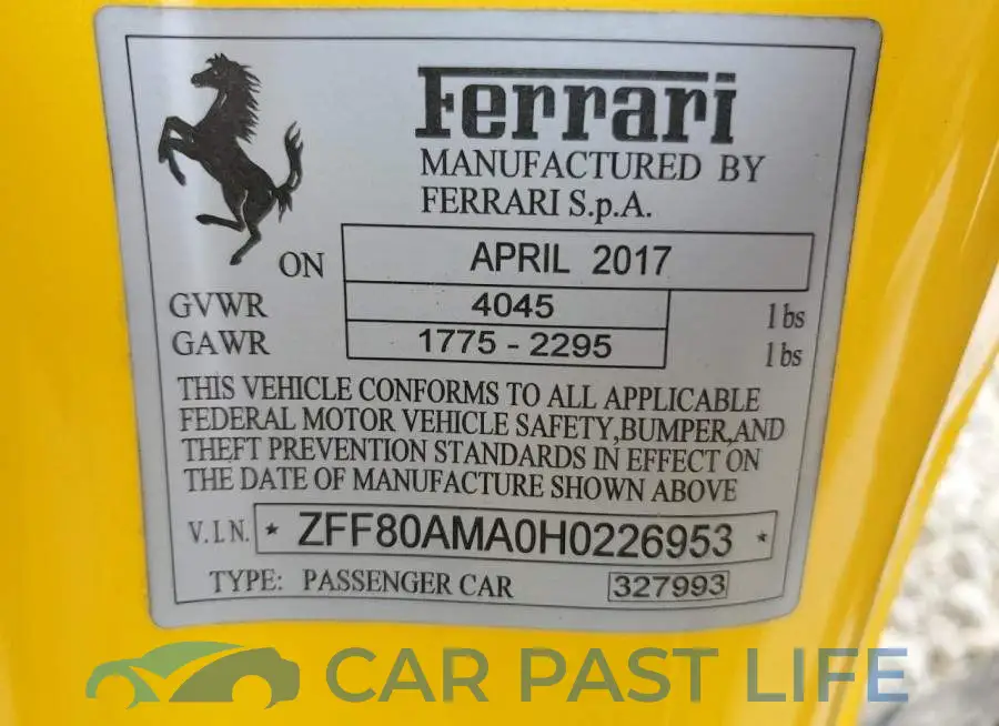 ZFF80AMA0H0226953# 10