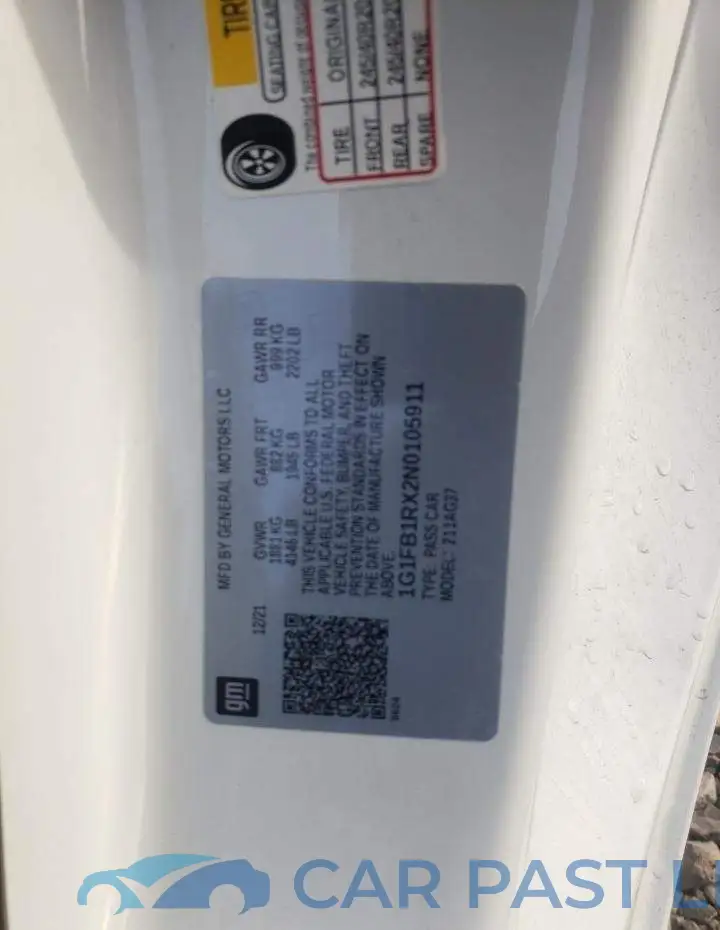 1G1FB1RX2N0105911# 10