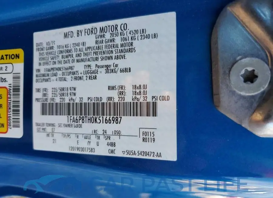 1FA6P8TH0K5166987# 10