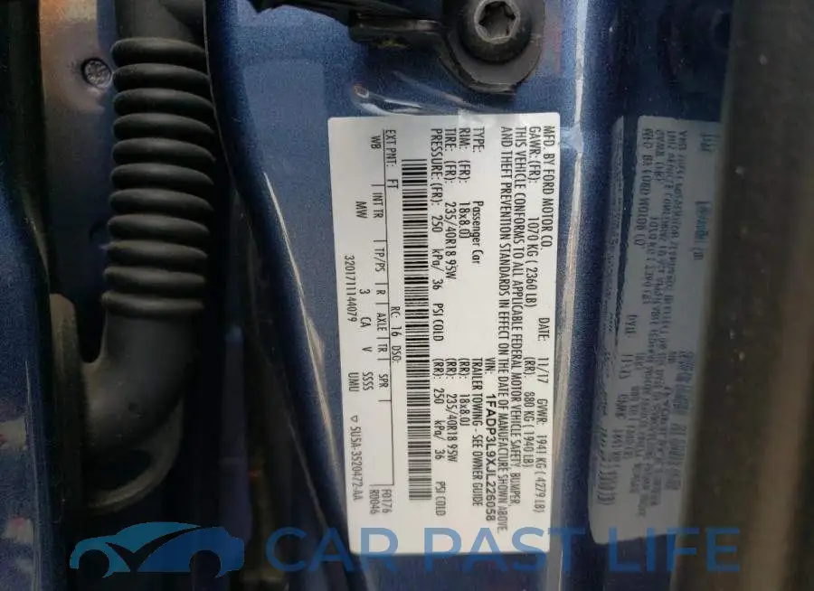 1FADP3L9XJL226058# 10