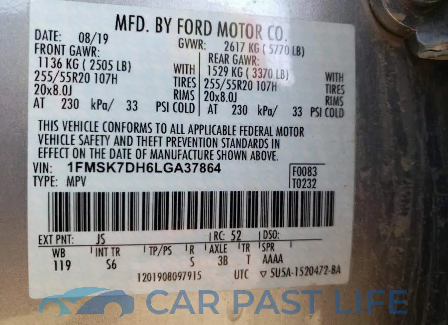 1FMSK7DH6LGA37864# 10