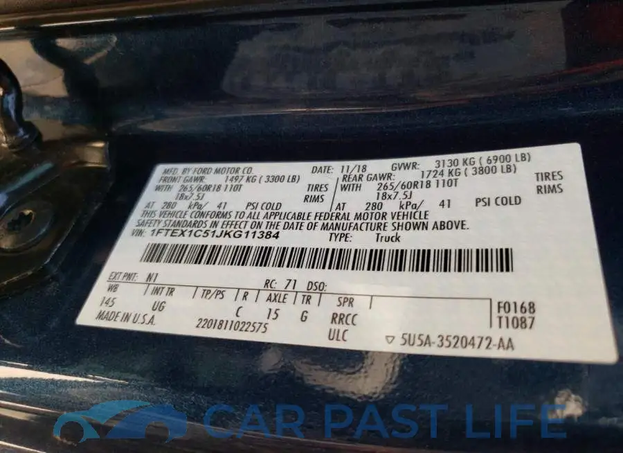 1FTEX1C51JKG11384# 10