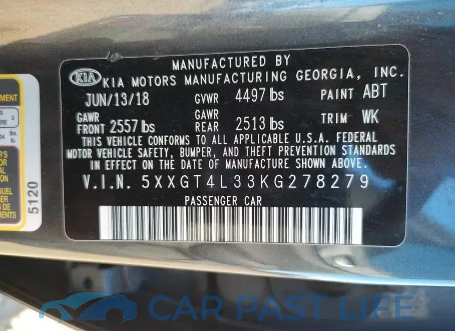 5XXGT4L33KG278279# 10
