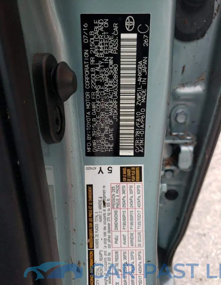 JTDKARFU4G3028980# 10