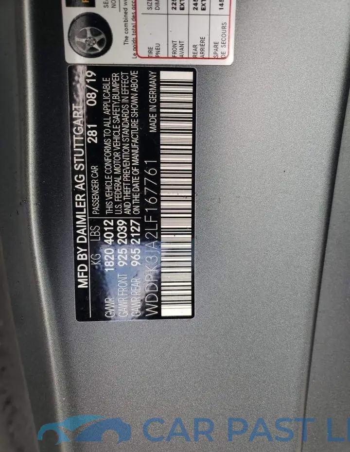 WDDPK3JA2LF167761# 10