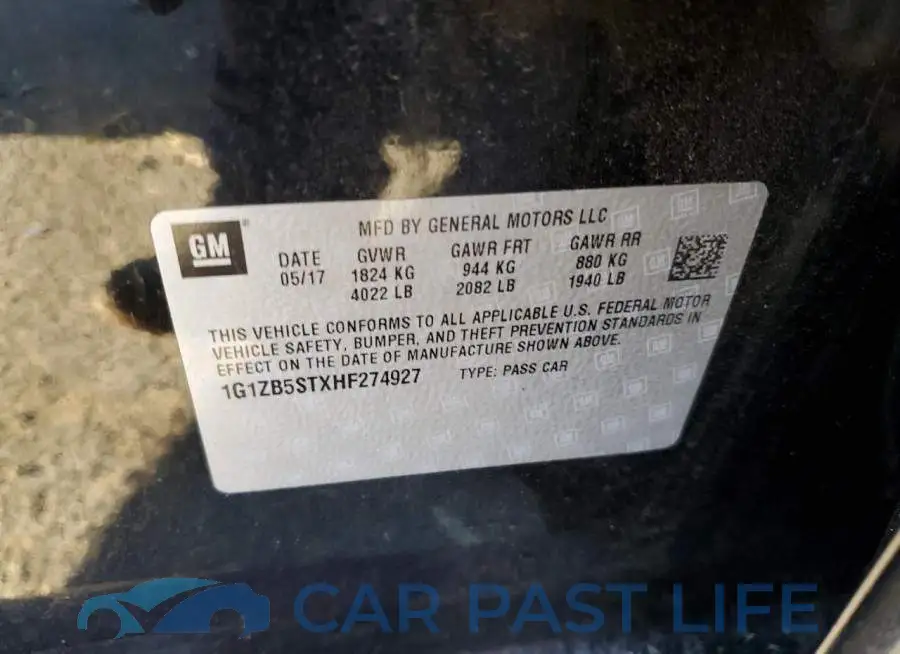 1G1ZB5STXHF274927# 10