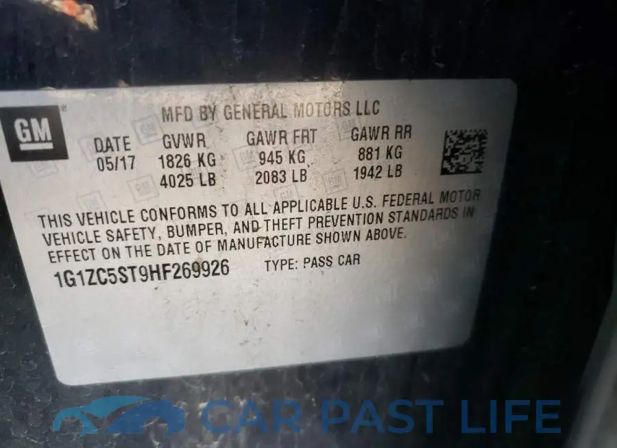 1G1ZC5ST9HF269926# 10