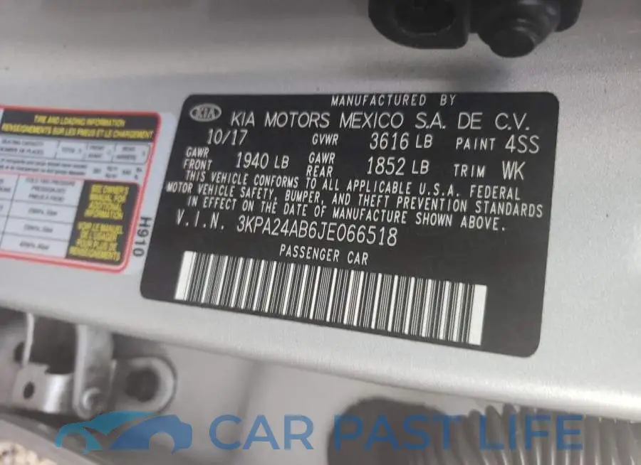 3KPA24AB6JE066518# 10
