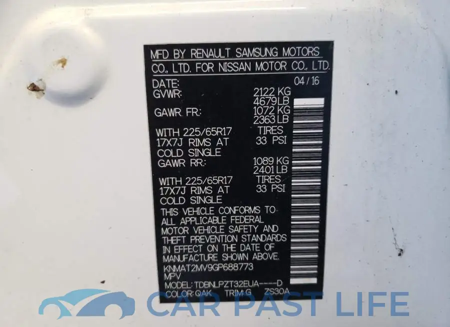 KNMAT2MV9GP688773# 10
