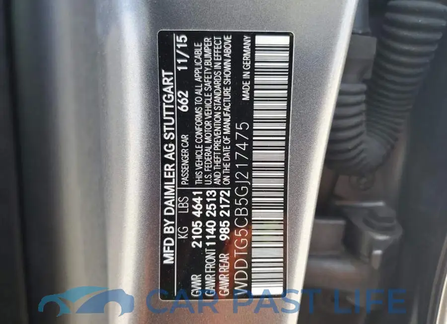 WDDTG5CB5GJ217475# 10