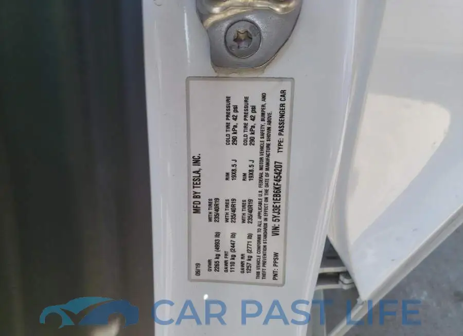 5YJ3E1EB6KF454207# 10