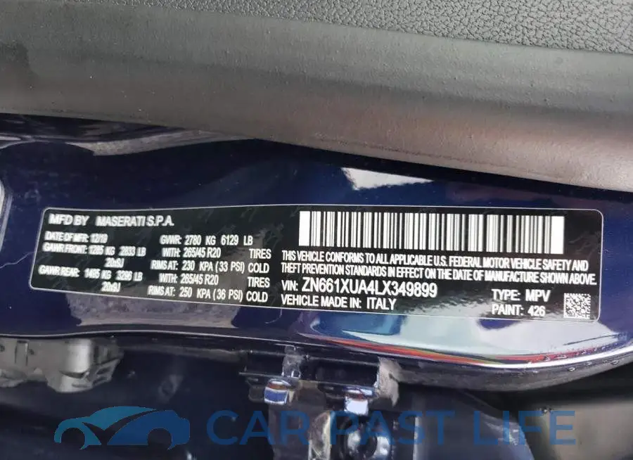 ZN661XUA4LX349899# 10