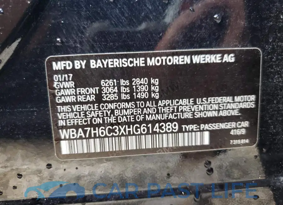 WBA7H6C3XHG614389# 10