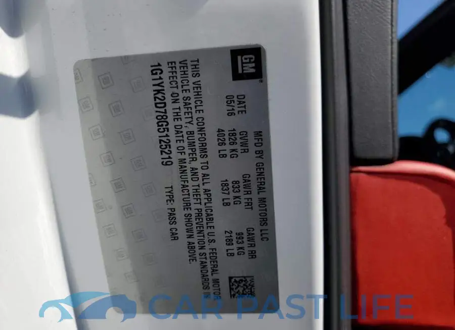 1G1YK2D78G5125219# 10