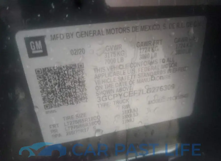 3GCPYCEF7LG276309# 10