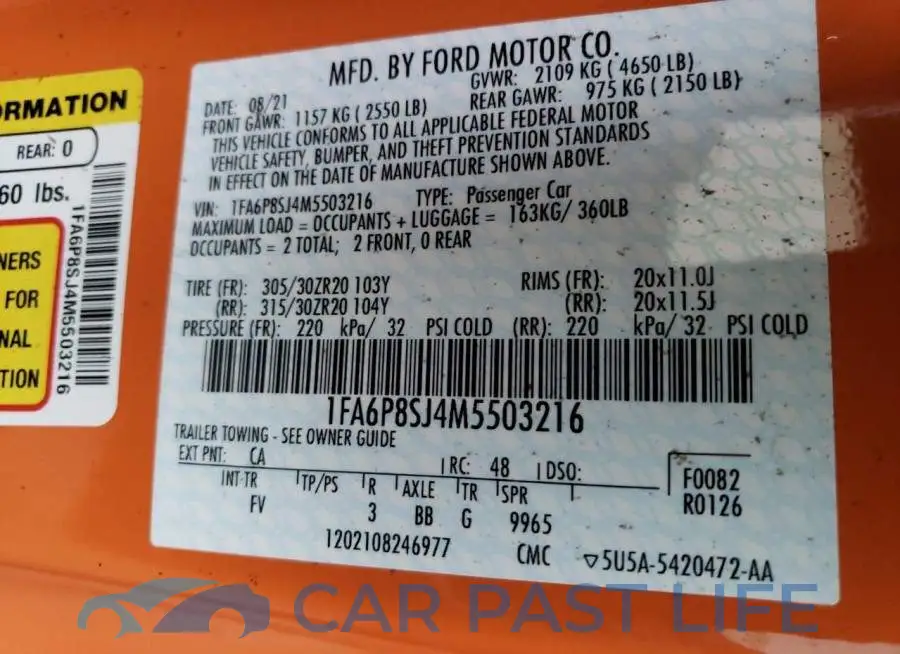 1FA6P8SJ4M5503216# 10