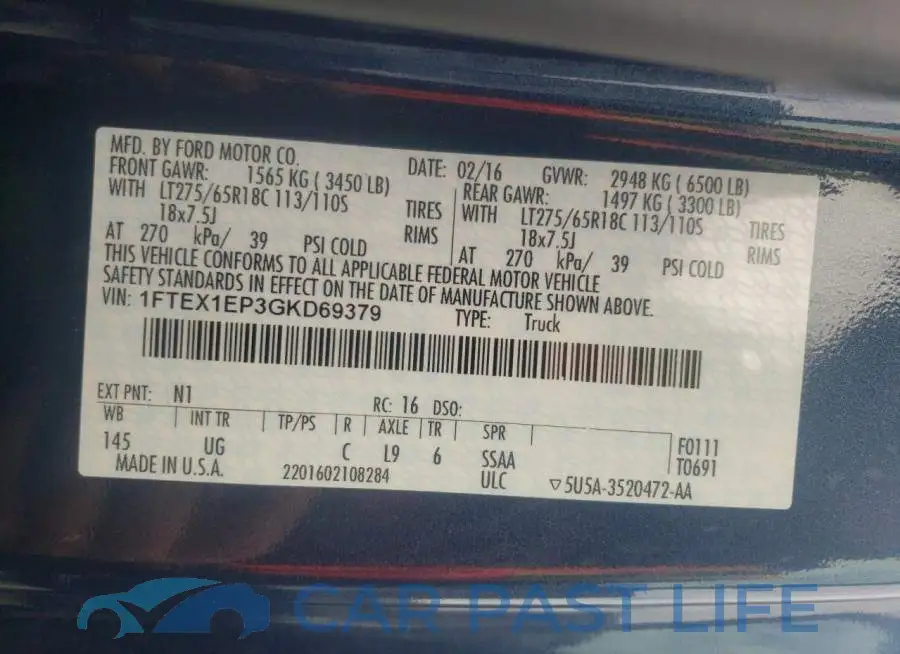 1FTEX1EP3GKD69379# 10