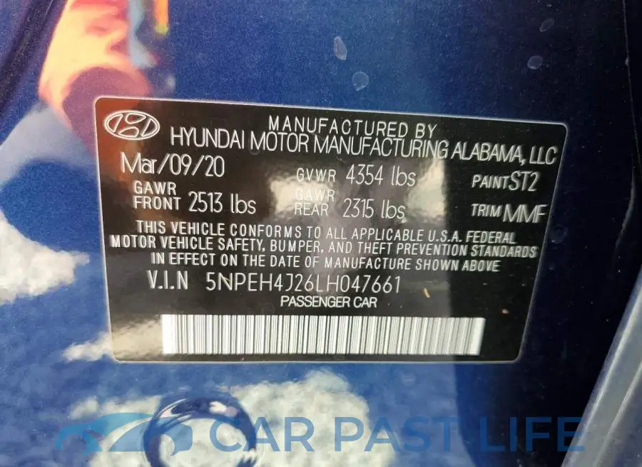 5NPEH4J26LH047661# 10