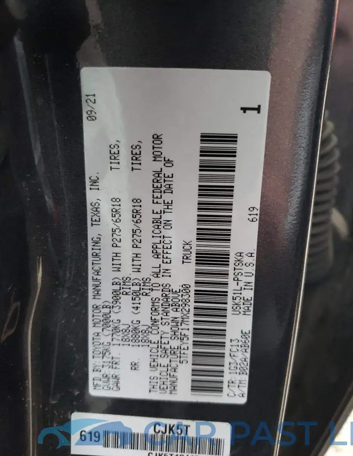 5TFEY5F17MX298300# 10