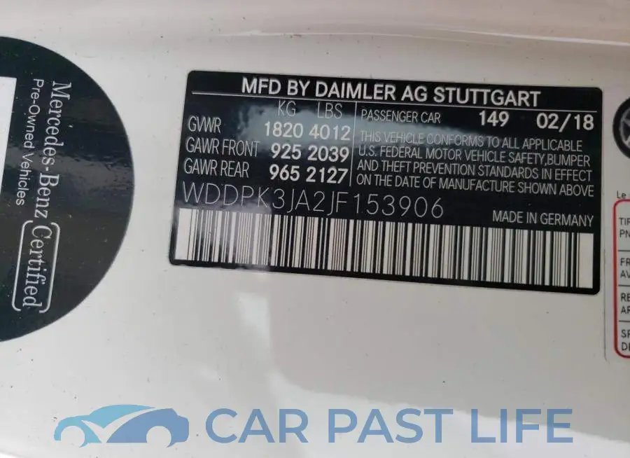 WDDPK3JA2JF153906# 10