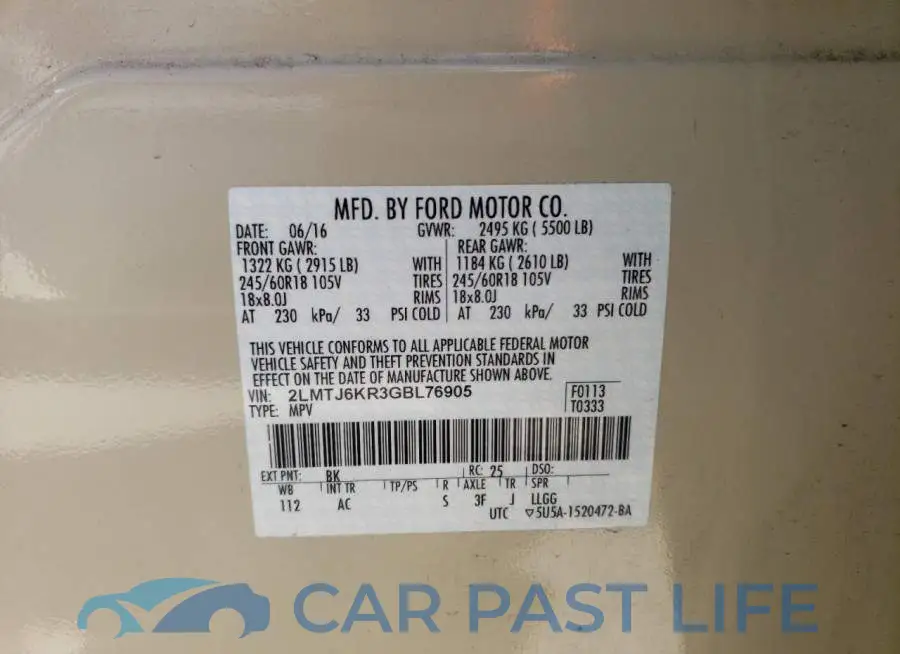 2LMTJ6KR3GBL76905# 10