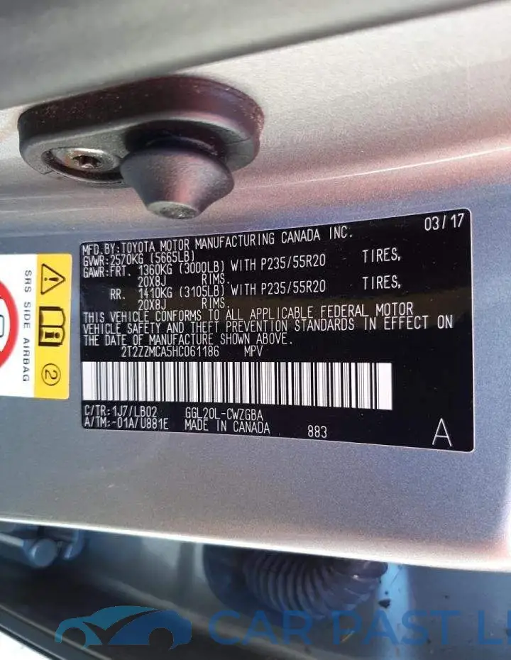 2T2ZZMCA5HC061186# 10