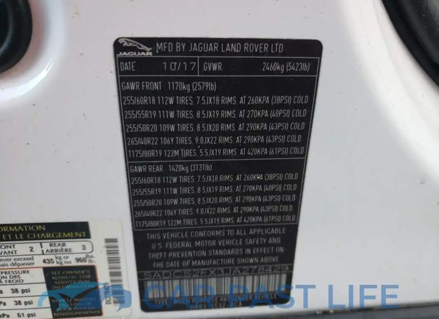 SADCS2FX3JA278429# 10