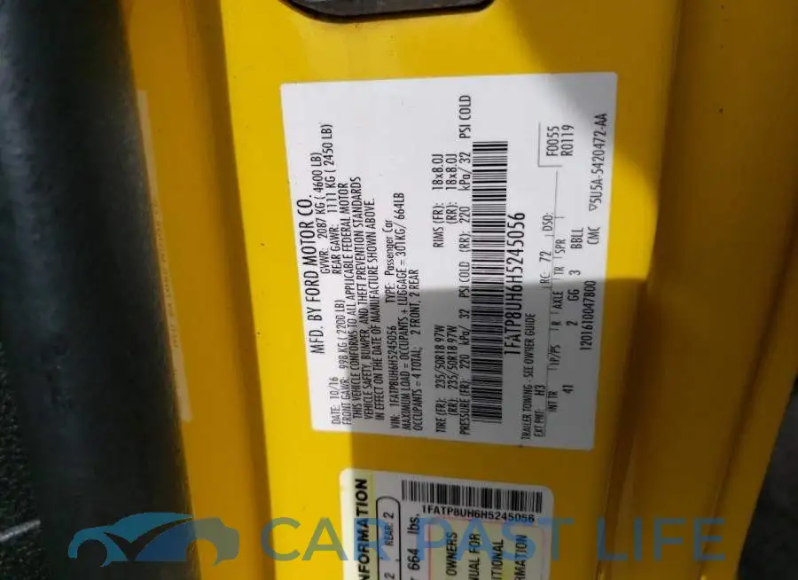 1FATP8UH6H5245056# 10