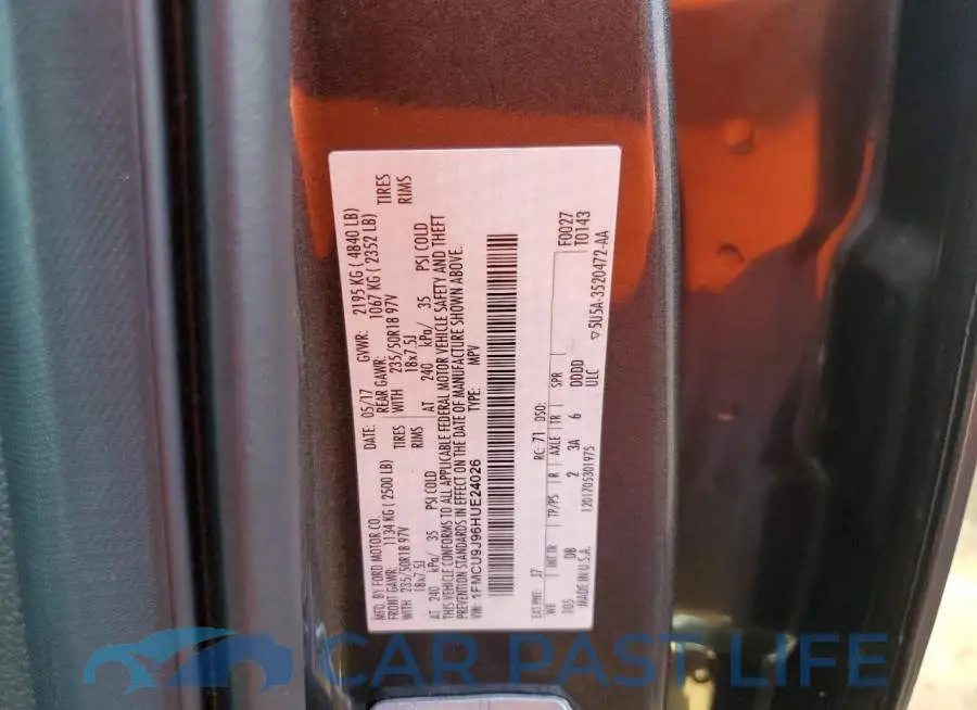 1FMCU9J96HUE24026# 9