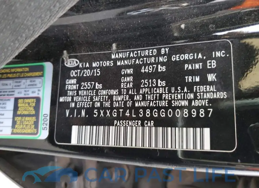 5XXGT4L38GG008987# 10