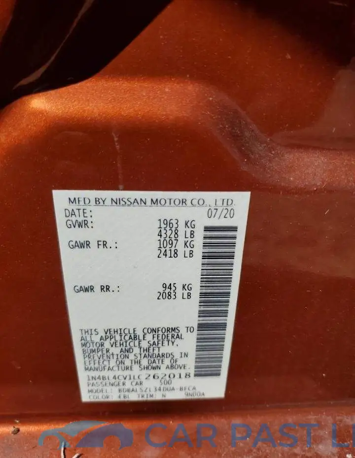 1N4BL4CV1LC262018# 10
