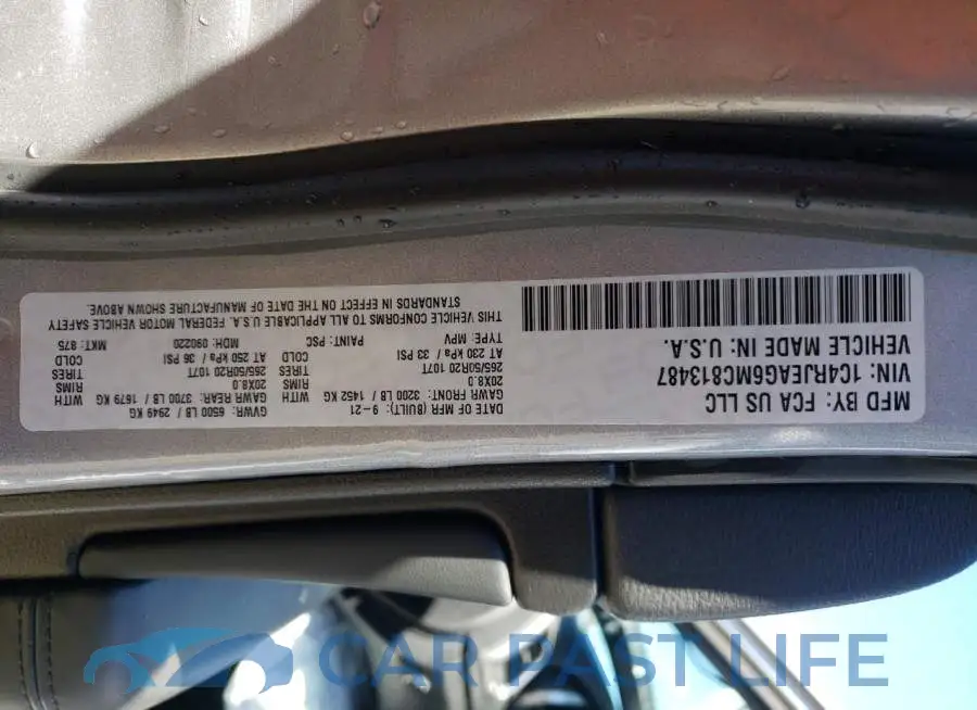 1C4RJEAG6MC813487# 10