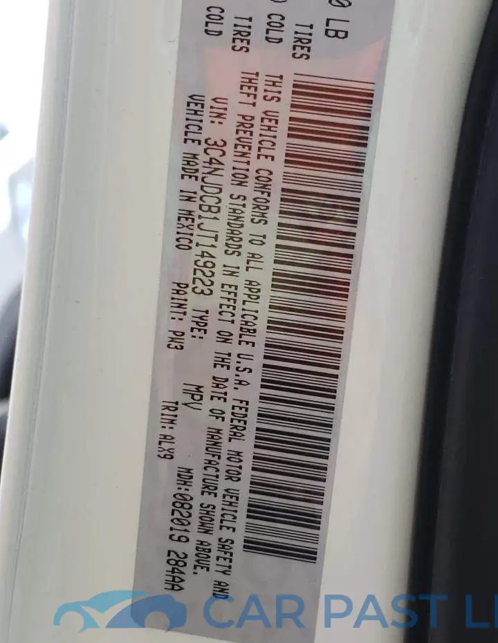 3C4NJDCB1JT149223# 10