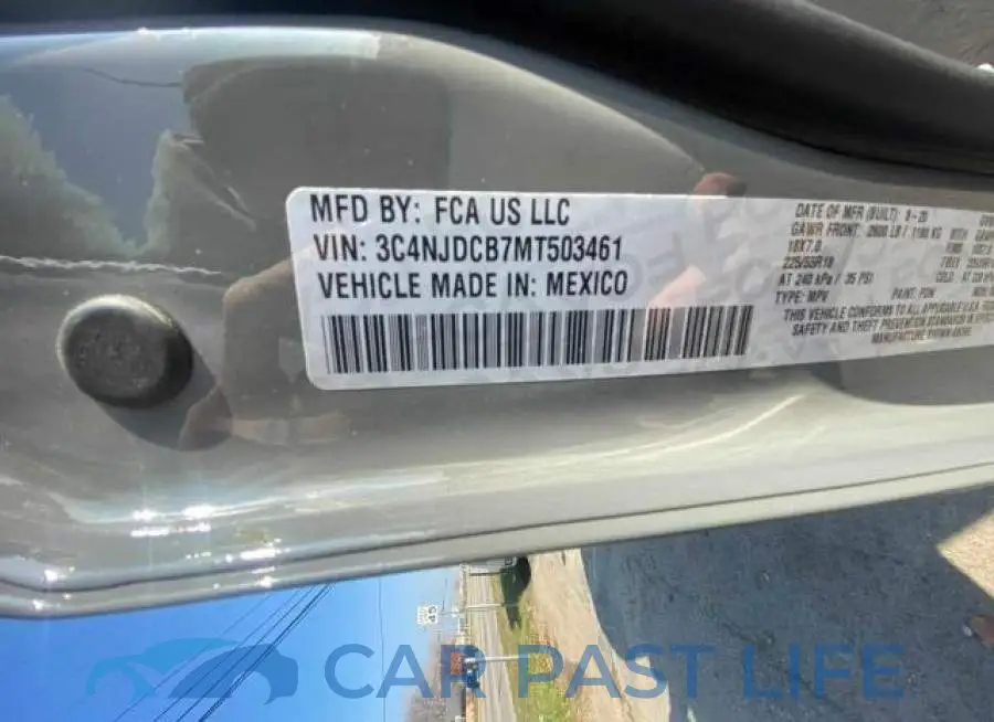 3C4NJDCB7MT503461# 10