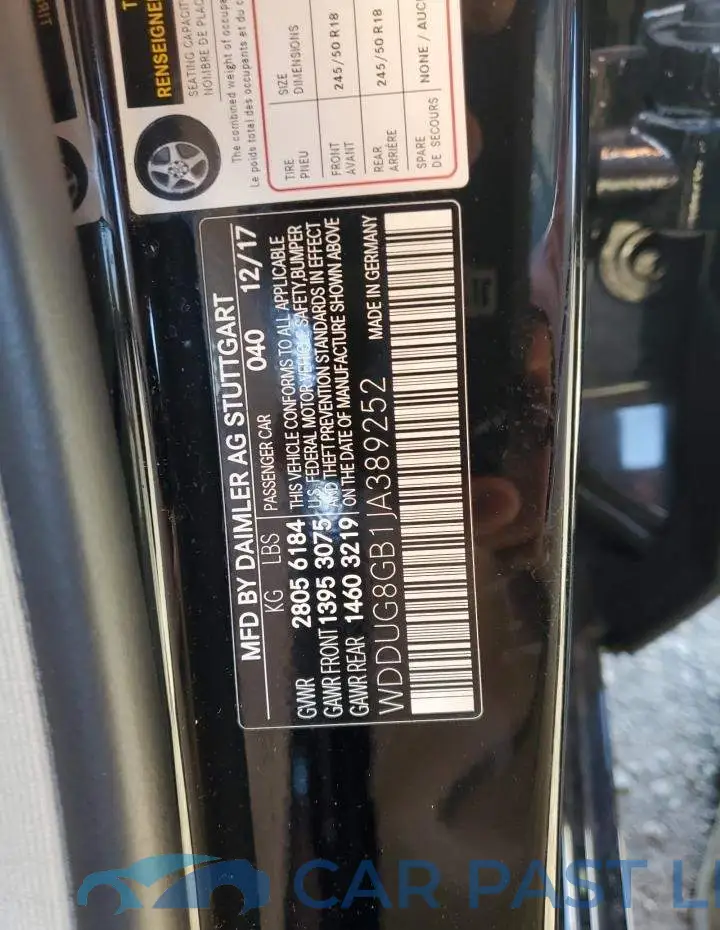 WDDUG8GB1JA389252# 10