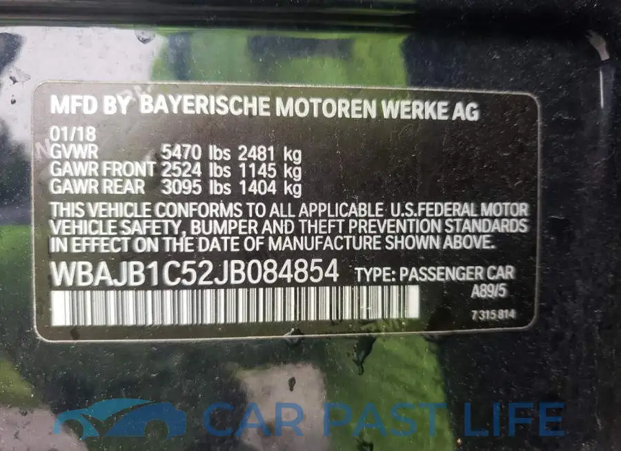 WBAJB1C52JB084854# 10