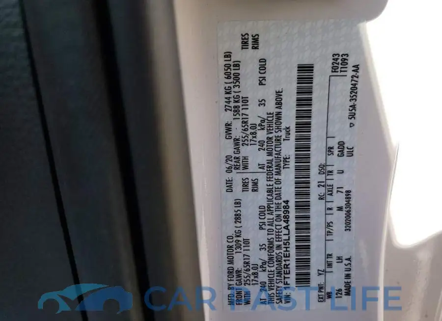 1FTER1EH5LLA48984# 10