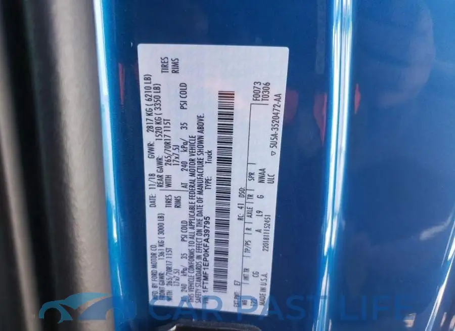 1FTMF1EP0KFA39795# 10