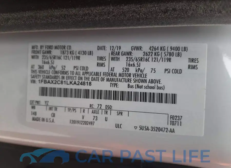 1FBAX2C81LKA24818# 10