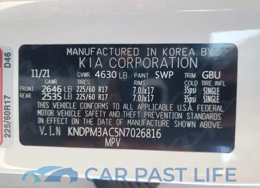 KNDPM3AC5N7026816# 10
