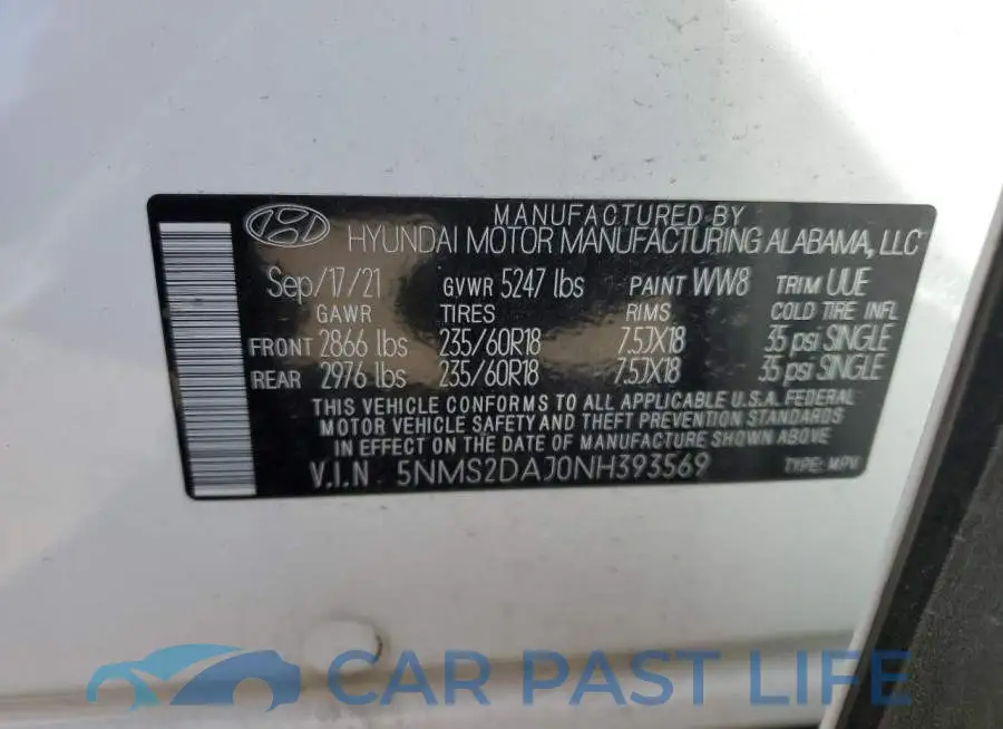 5NMS2DAJ0NH393569# 10